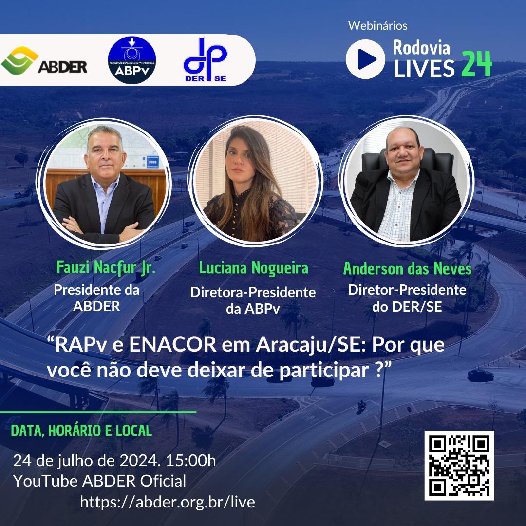 Rapv Webinário: RAPv e ENACOR em Aracaju/SE - Inprotran